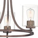 Liam 3 Light 20 inch Satin Copper Bronze Chandelier Ceiling Light